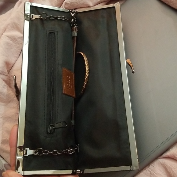 FREE faux suede Clutch w strap handbag plus bangle SEE DETAILS - Picture 4 of 6